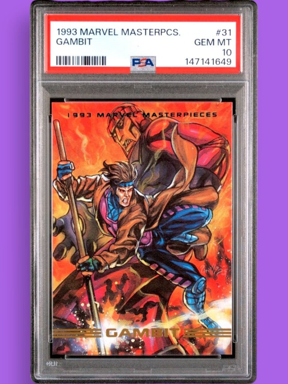 1993 Marvel Masterpieces 31 Gambit PSA 10